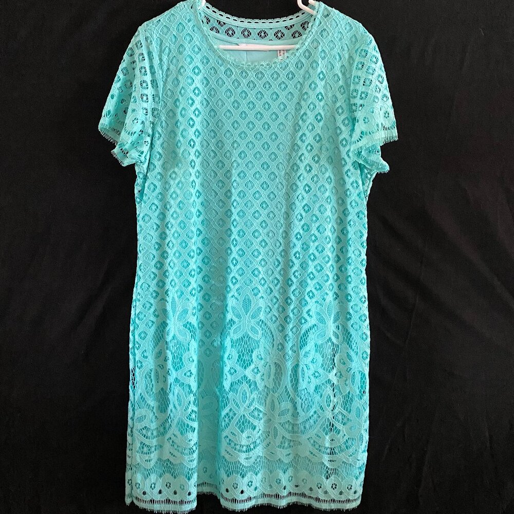 ISAAC MIZRAHI LARGE  LACE DRESS